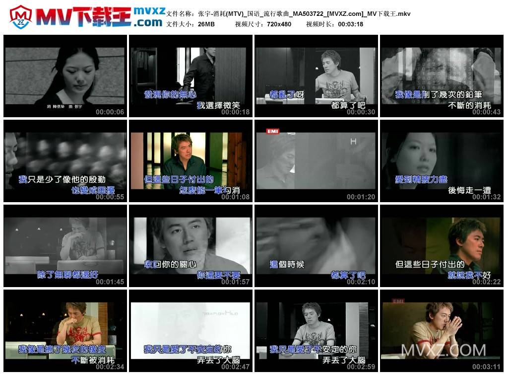 张宇-消耗(MTV)_国语_流行歌曲_MA503722